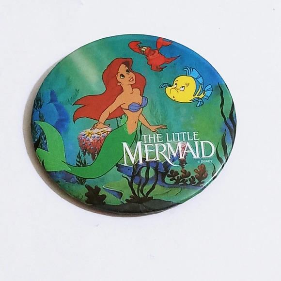 Vintage Disney Little Mermaid Button Ariel Flounder & Sabastian (4d) - Picture 2 of 4